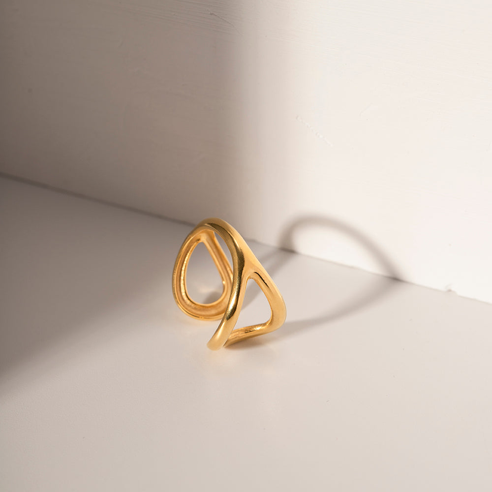 Anillo abierto | Enchapado en oro 18k