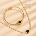 Set de collar y pulsera con números romanos