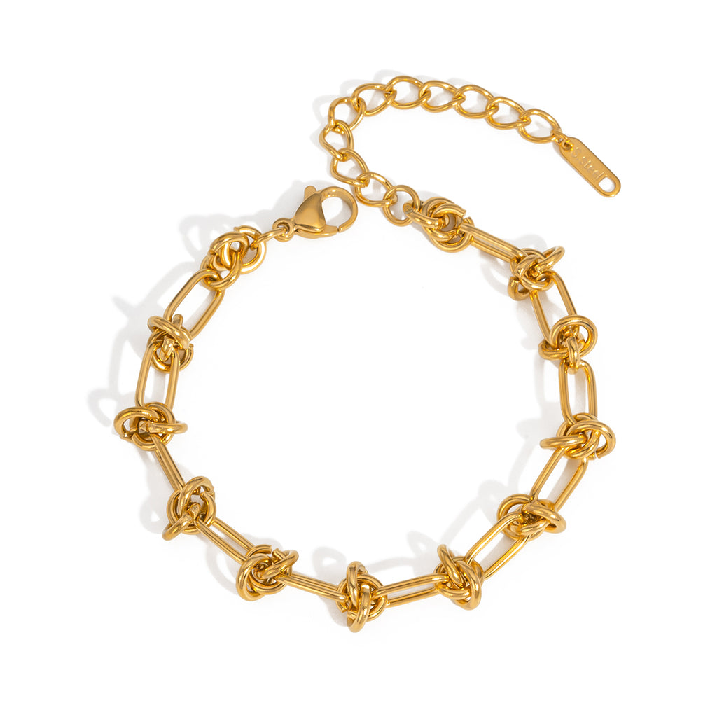 Set de collar y pulsera | Enchapado en oro 18k