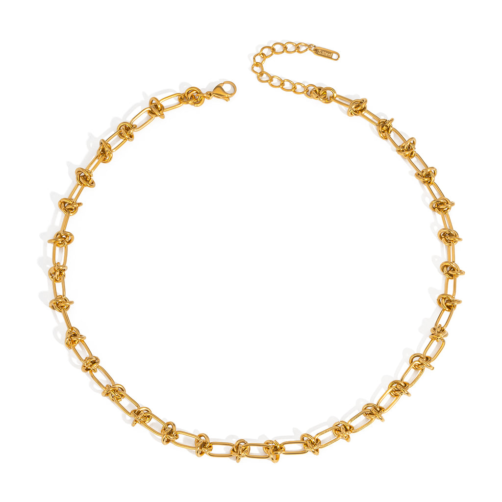 Set de collar y pulsera | Enchapado en oro 18k