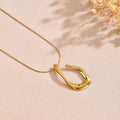 Set de collar y aretes | Enchapado en oro 18k