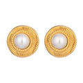 Set de aretes y anillo | Enchapado en oro 18k
