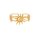Set de collar, aretes, pulsera y anillo | Enchapado oro 18k