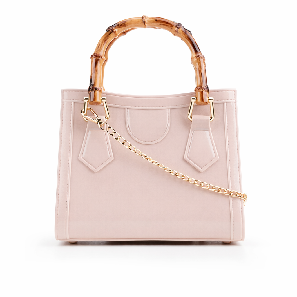 Cartera de mano | Asa de bambú | Olivia Miller