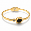Pulsera | Acero Inox baño oro 18k | Diseño números romanos