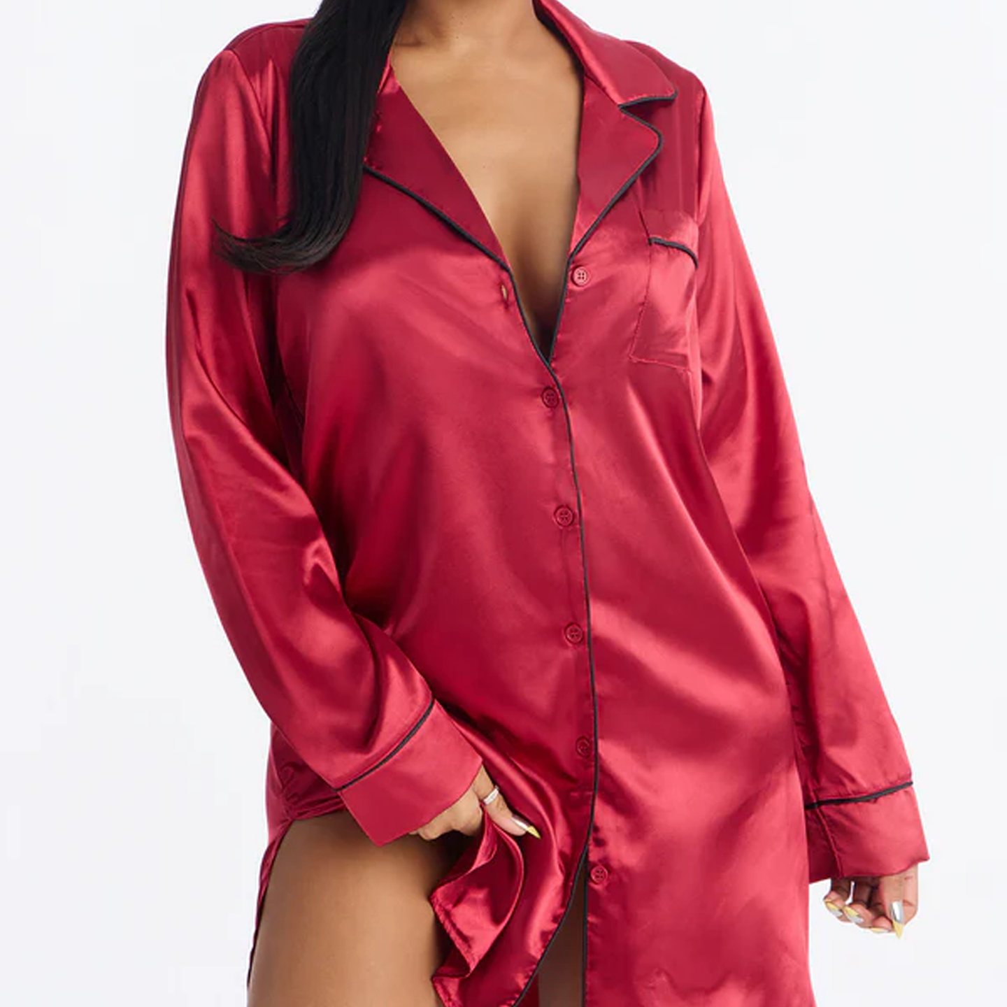 Pijama | Tipo camisa rojo encendido