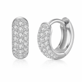 Aretes clásicos con incrustaciones de circonita brillante