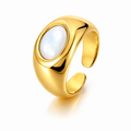 Anillo ovalado | Enchapado oro 18k