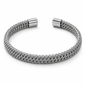 Brazalete trenzado en acero inoxidable