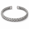 Brazalete trenzado en acero inoxidable