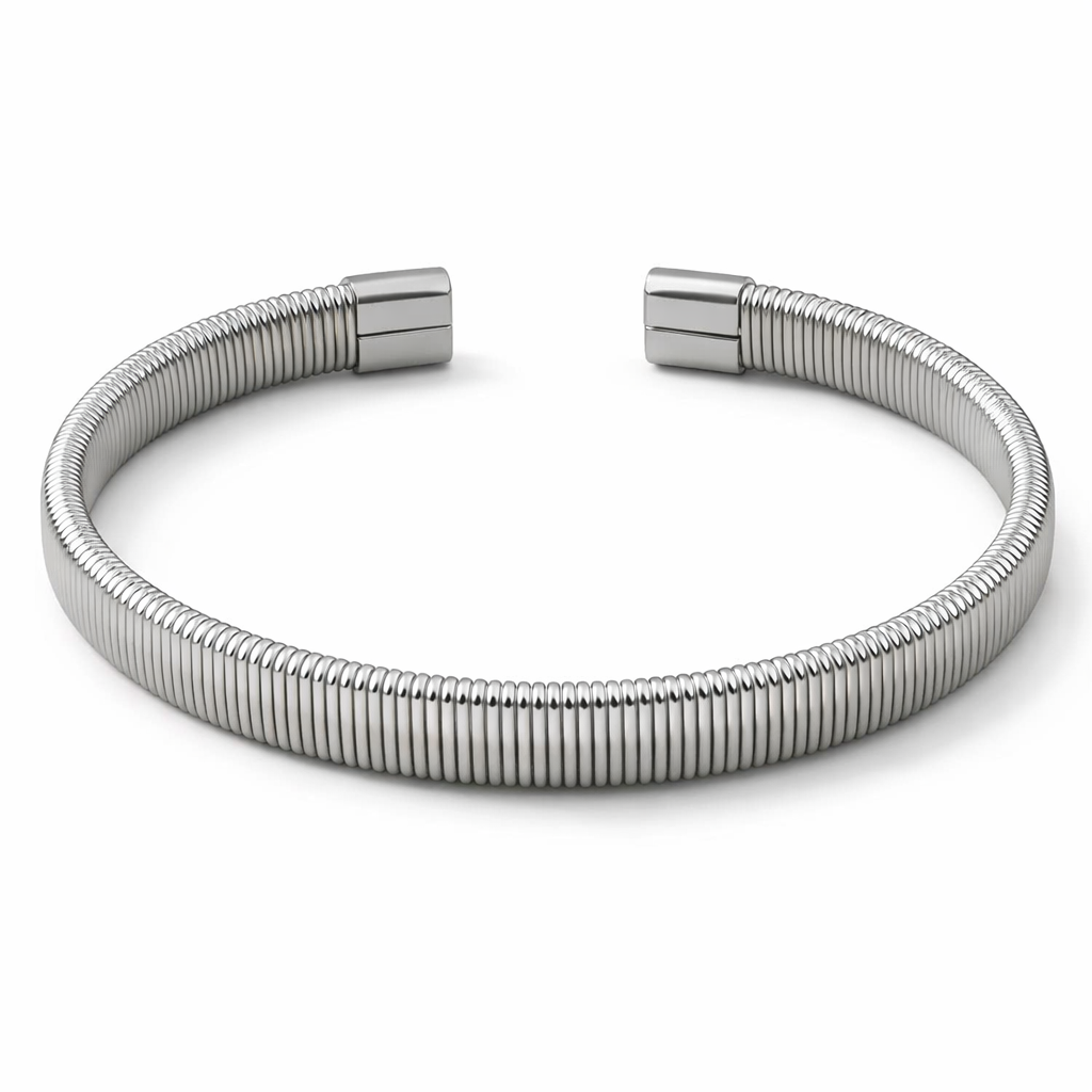 Brazalete trenzado en acero inoxidable