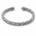 Brazalete trenzado en acero inoxidable