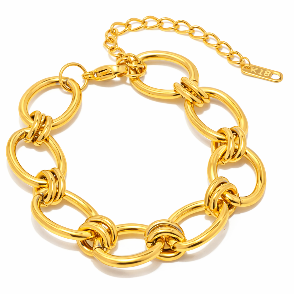 Pulsera enchapado oro 18 k
