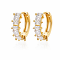 Aretes | Enchapado en oro 18k | Circonita