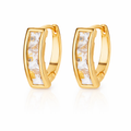 Aretes | Enchapado en oro 18k | Cristal