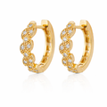 Aretes | Enchapado en oro 18k | Circonita