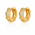 Aretes | Enchapado en oro 18k | Circonita