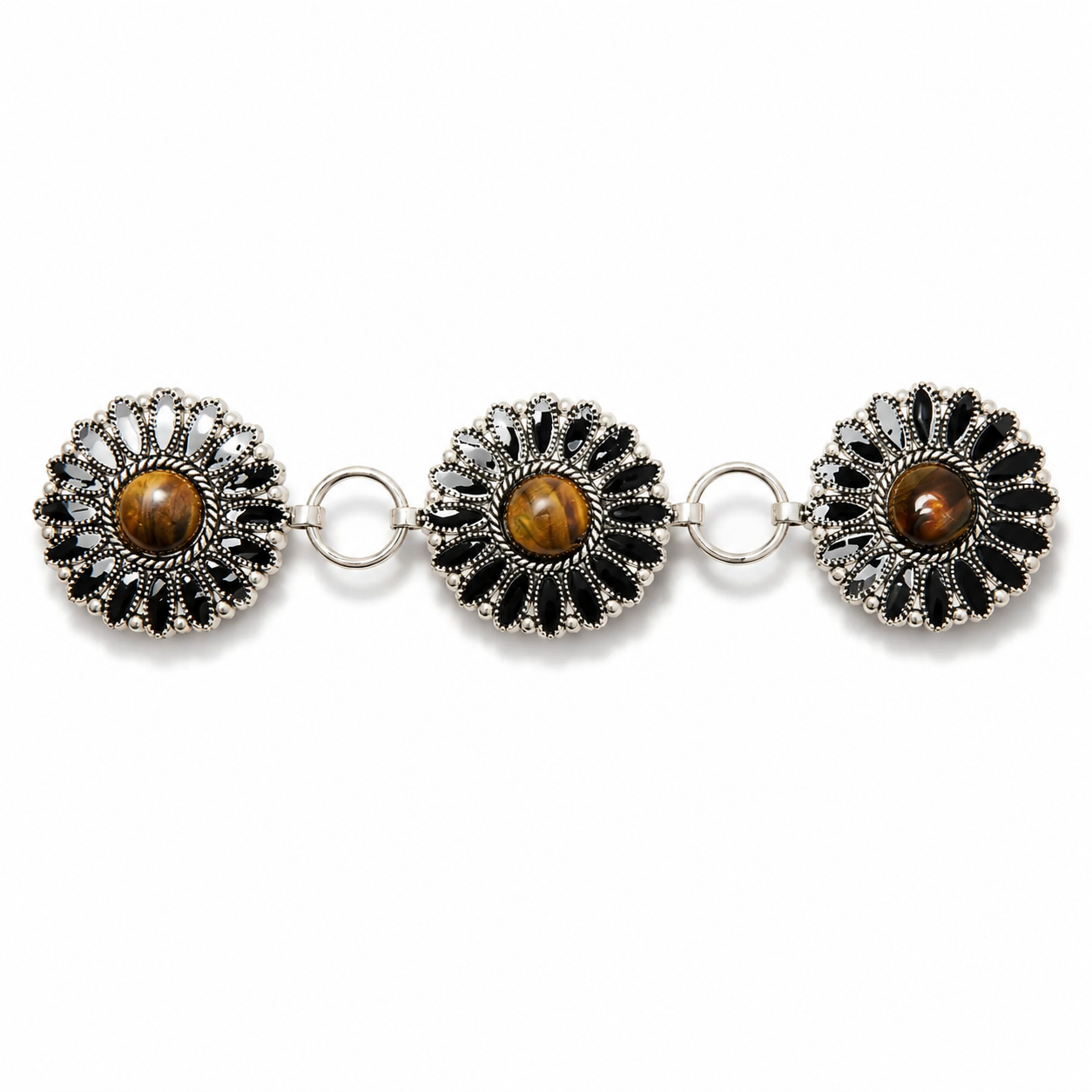 Cinturón | Tipo cadena | estilo Calypso - Negro/Plata