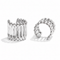 Aretes | acero inoxidable | ajustable | diseño en capas