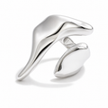Anillo Ajustable Plateado | Acero Inoxidable