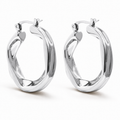 Aretes Geométricos Plateados | Acero Inoxidable
