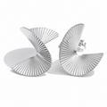 Arete Metal Twist Plateado | Acero Inoxidable