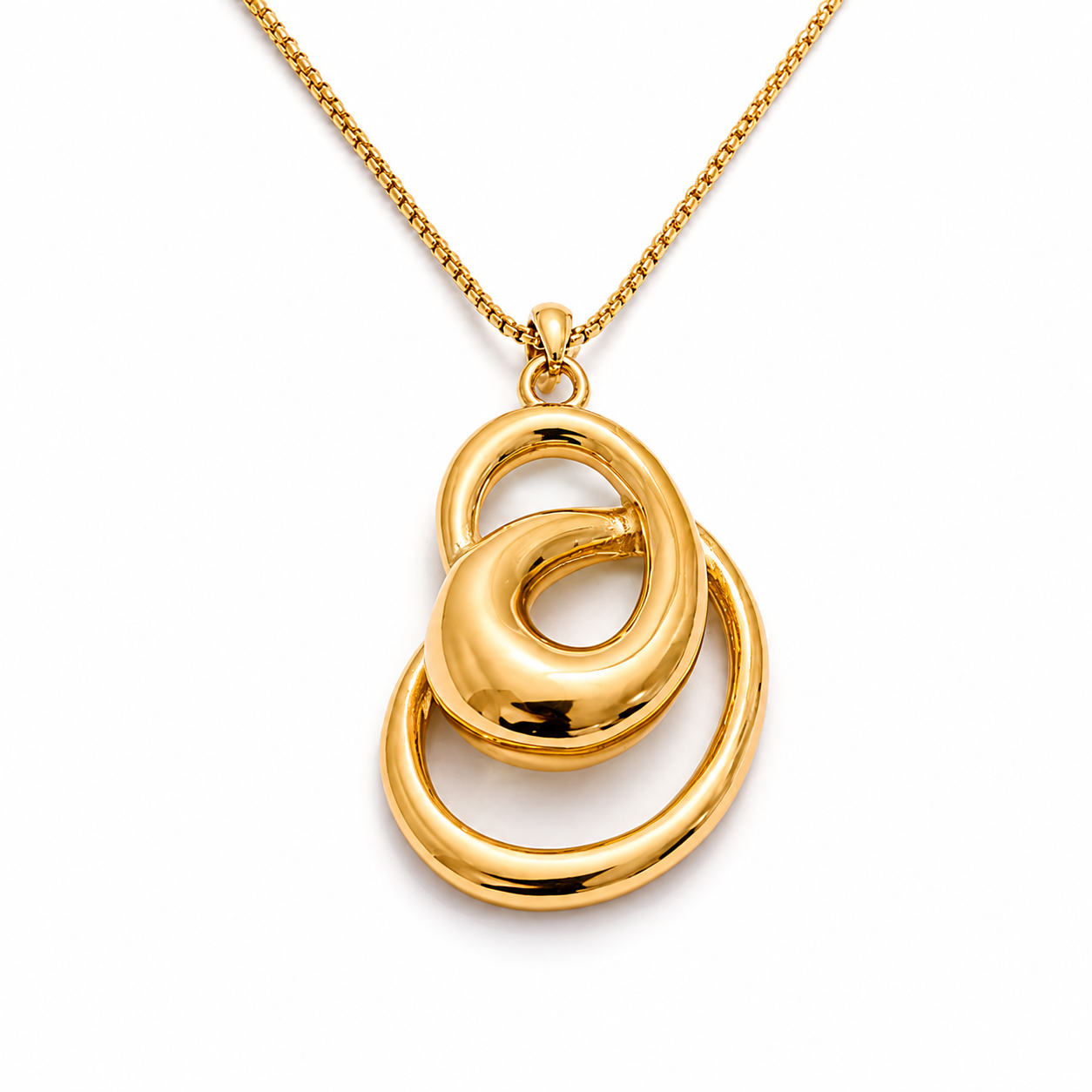 Collar Geométrico de Acero Inoxidable | Enchapado en oro