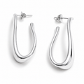 Arete Huggie Plateado | Acero Inoxidable