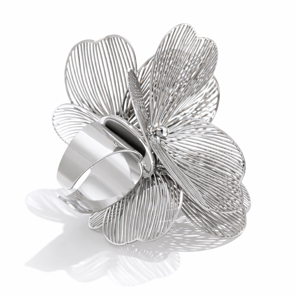 Anillo ajustable | Acero inox platino