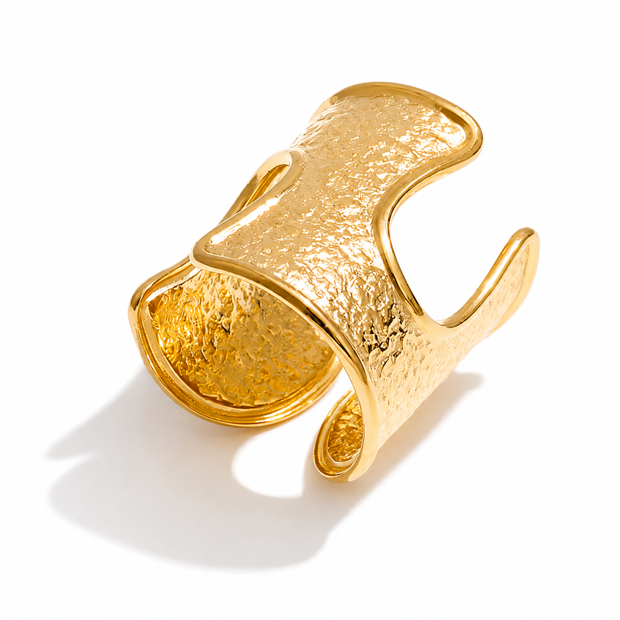 Anillo Enchapado en Oro Talla 7 | Acero Inoxidable
