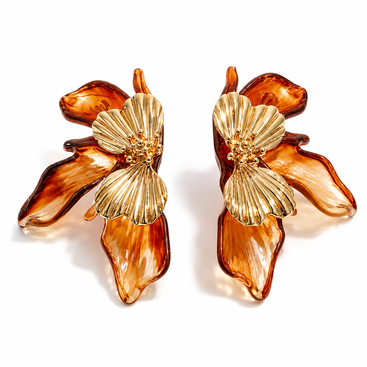 Aretes Grandes Antialérgicos | Resina Acrílica | Acero Inoxidable | Antialérgicos