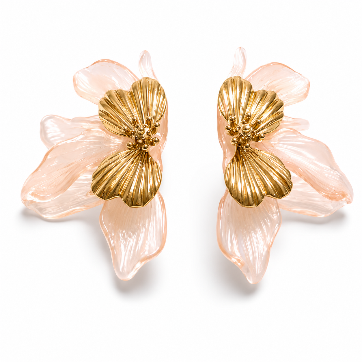 Aretes Grandes Antialérgicos | Resina Acrílica | Acero Inoxidable | Antialérgicos