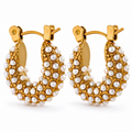 Aretes de Perlas Sintéticas | Acero Inoxidable